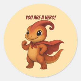 Dino Kammli Superhero „You are a Hero“  Ronde Sticker