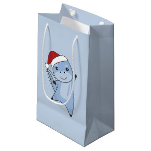 Dino Kerstdinos Winter Dieren Kleine Gift Bag Klein Cadeauzakje