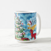 Dino-kerstmok Koffiemok (Voorkant rechts)