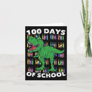 Dino Kids Meisjes Jongens Student T Rex 100 Dagen Kaart