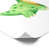 Dino-kinderkamerposter Dinosaurussen kinderkamer d Poster (Hoek)