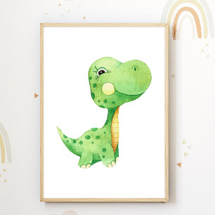 Dino-kinderkamerposter Dinosaurussen kinderkamer d Poster
