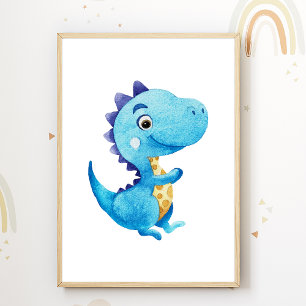 Dino-kinderkamerposter Dinosaurussen kinderkamer d Poster