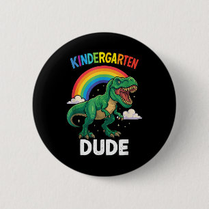 Dino kleuterschool verjaardag derde dinosaurus ter ronde button 5,7 cm