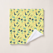 Dino Land jaune (Gant de toilette)