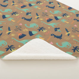 Dino Land Sherpa Deken