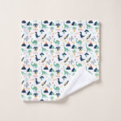 Dino Land White Bad Handdoek (Wasdoekje)