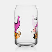 Dino Licking Fred Flintstone Blikvorm Glas (Rechts)