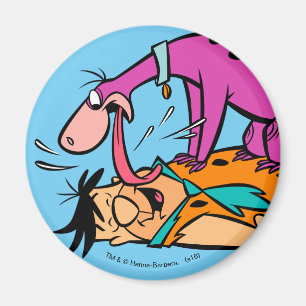 Dino Licking Fred Flintstone Magneet