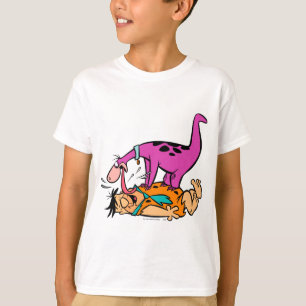 Dino Licking Fred Flintstone T-shirt
