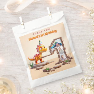 Dino Little Dragon   1e verjaardag groot aantal fo Bedankzakje