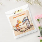 Dino Little Dragon | 1e verjaardag groot aantal fo Bedankzakje (Gezegeld)