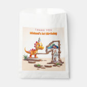Dino Little Dragon | 1e verjaardag groot aantal fo Bedankzakje (Voorkant)