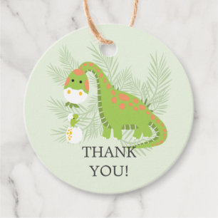 Dino Love Boys Baby shower Favor Gift Label