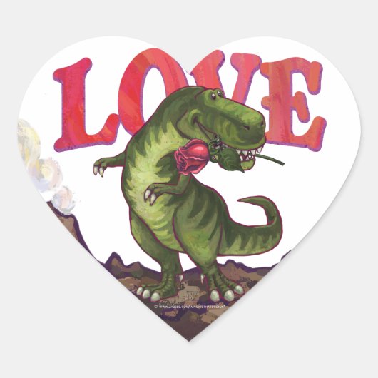 Dino Love Heart Stickers (Voorkant)