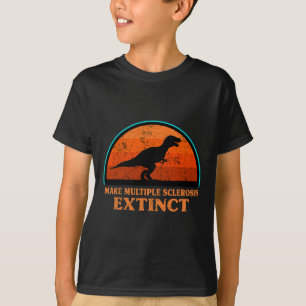 Dino Maak multiple sclerose uitsterven Bewustzijn T-shirt