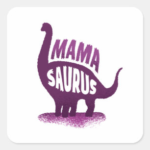 Dino Mama - Mamasaurus Vierkante Sticker