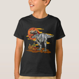 Dino-Mash: Spookachtige Pumpkinosaurus T-shirt