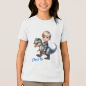 Dino & Me- Dino Squad Tri-Blend Shirt (Voorkant)