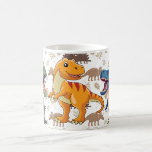 Dino met Kleurrijke Prehistorische• Leuke Kinderen Koffiemok