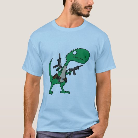 Dino met Pistolen T-shirt (Voorkant)