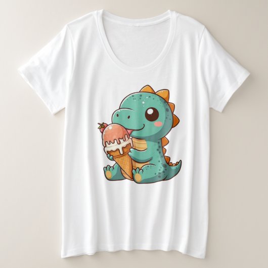 Dino mignonne de glace mangeur (Design devant)