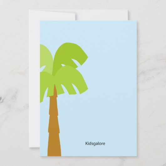 DINO-mijt Pterodactyl Kinderen Aanwezige uitnodigi Kaart (Achterkant)