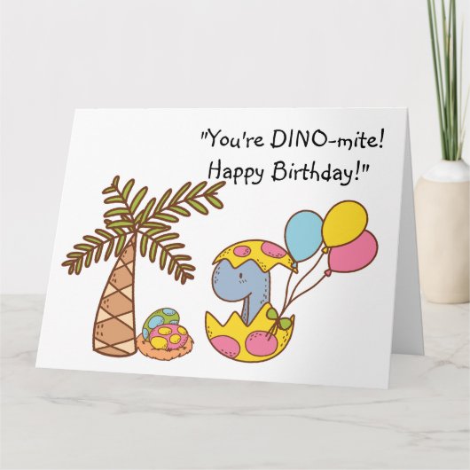 DINO-mijt Verjaardag Kaart (Voorkant)