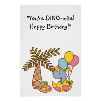 DINO-mijt Verjaardag Perfect Poster