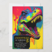 Dino-Mite 5e verjaardag Kaart (Voorkant)