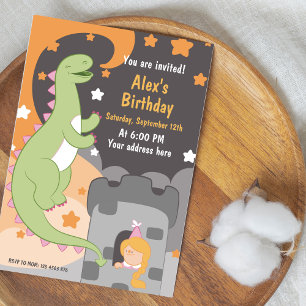 Dino-mite Birthday Bash! Handgetekende dinosaurusu Kaart