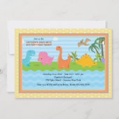 Dino-Mite Buddies Dinosaur Invitation (Devant)