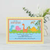 Dino-Mite Buddies Dinosaur Uitnodiging (Staand voorkant)