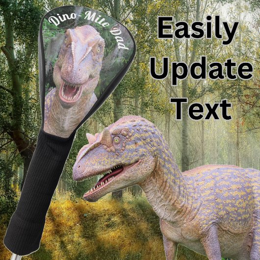 Dino-Mite Dad - Dinosaur Golf Head Hoesje Golfheadcover