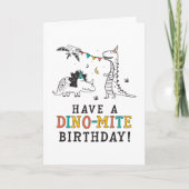 Dino-mite Dinosaur Birthday Kaart (Voorkant)