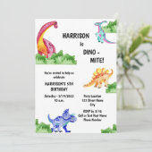 Dino-mite Dinosaur Invitation Anniversaire (Debout devant)