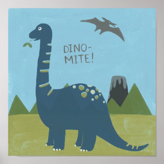 Dino-mite Dinosaur Poster (Voorkant)