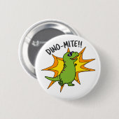 Dino-mite Funny TRex Dinosaur Pun Ronde Button 5,7 Cm (Voorkant /achterkant)