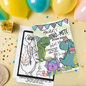 Dino-Mite Invitation du Dinosaure pour la fête d'a