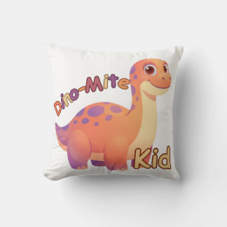 Dino-Mite Kid Throw Pillow Kussen