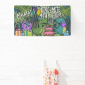 Dino-Mite Kind Verjaardagsfeest Dinosaur Banner (Insitu)