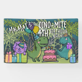 Dino-Mite Kind Verjaardagsfeest Dinosaur Banner