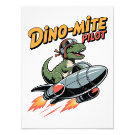 Dino-mite Pilot Foto Afdruk