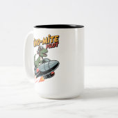 Dino-mite Pilot Tweekleurige Koffiemok (Voorkant links)