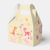 Dino-mite roze dino verjaardag partij bedankdoosjes (Voorkant Zijde)