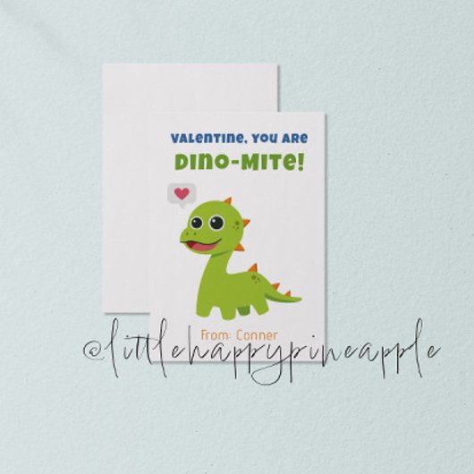 Dino-mite-Valentijnsdag Kaart