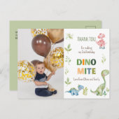 Dino-mite verjaardag foto briefkaart (Voorkant / Achterkant)