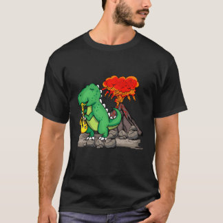 Dino Muziek Cadeau Jazz Muziek Band Saophone retro T-shirt