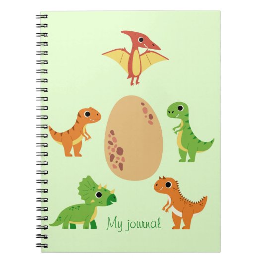 Dino Notitieboek - Schattigee Dinosaurus Journal (Voorkant)