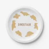 Dino Nugget-Bord Papieren Bordje (Voorkant)